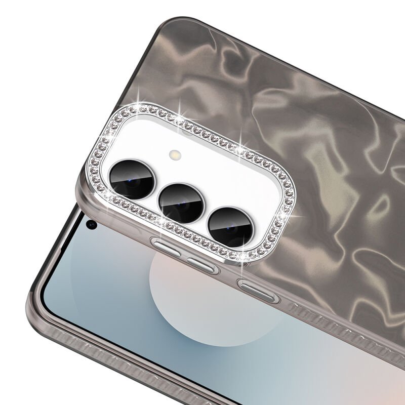 Galaxy S24 FE Kılıf Airbagli Parlak Taş Detay Tasarımlı Zore Esila Kapak