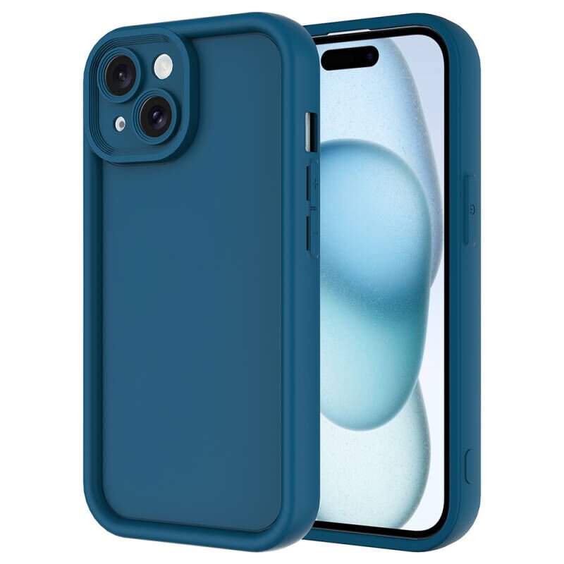 Apple iPhone 13 Kılıf Kamera Korumalı Zore Ananas Kapak Koyu Yeşil