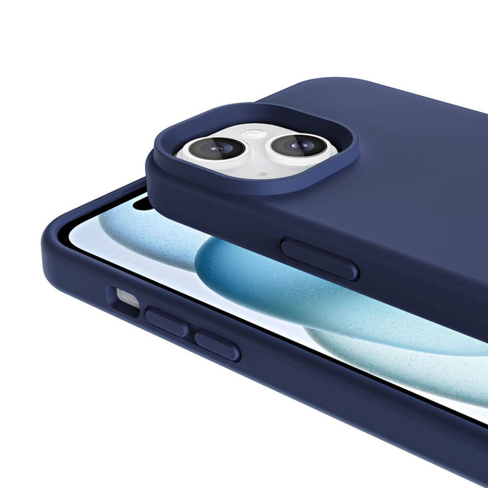 Apple iPhone 15 Kılıf M-safe Şarj Özellikli Sıvı Teknolojili Silinebilir Sert Zore Kivi Kapak