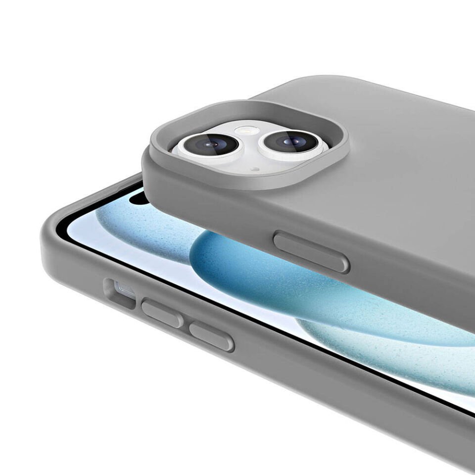 Apple iPhone 15 Kılıf M-safe Şarj Özellikli Sıvı Teknolojili Silinebilir Sert Zore Kivi Kapak