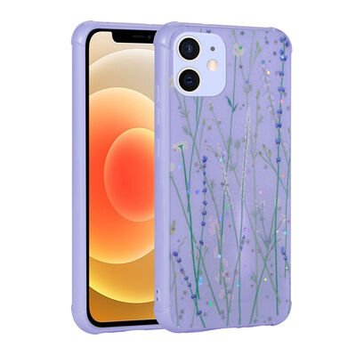 Apple iPhone 11 Kılıf Simli Desenli Kamera Korumalı Parlak Zore Popy Kapak