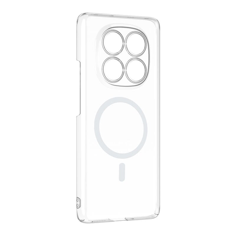 Xiaomi Redmi Note 14 Pro 4G Kamera Korumalı M-Safe Şarj Özellikli Şeffaf Zore London Sert PC Kapak