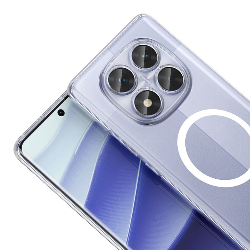 Xiaomi Redmi Note 14 Pro 4G Kamera Korumalı M-Safe Şarj Özellikli Şeffaf Zore London Sert PC Kapak