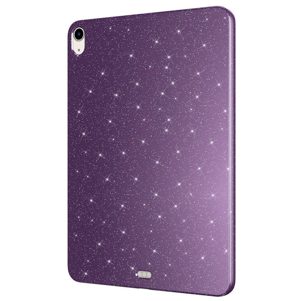 Apple iPad 10.9 2022 (10.Nesil) Simli Parlak Görünümlü Zore Tablet Koton Kılıf Derin Mor