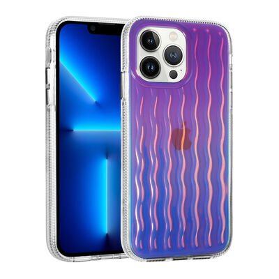 Apple iPhone 14 Pro Max Kılıf Kabartmalı Dalga Tasarımlı Silikon Zore İsmira Kapak