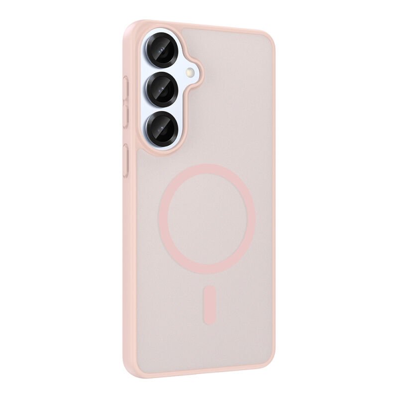 Galaxy S26 Kılıf M-safe Şarj Özellikli Zore Babet Kapak Pembe