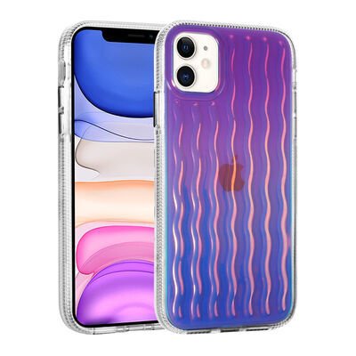 Apple iPhone 11 Kılıf Kabartmalı Dalga Tasarımlı Silikon Zore İsmira Kapak