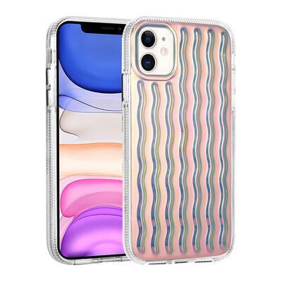 Apple iPhone 11 Kılıf Kabartmalı Dalga Tasarımlı Silikon Zore İsmira Kapak