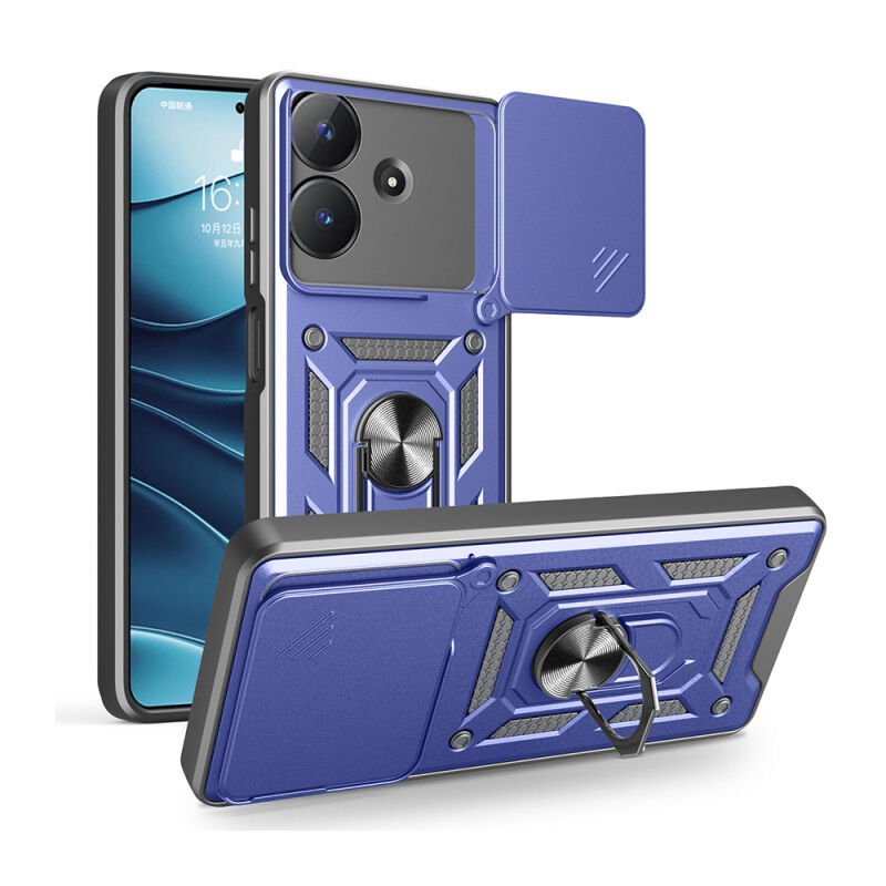 Realme Note 60 Kılıf Magnetik Standlı Kamera Korumalı Zore Sürgülü Vega Kapak