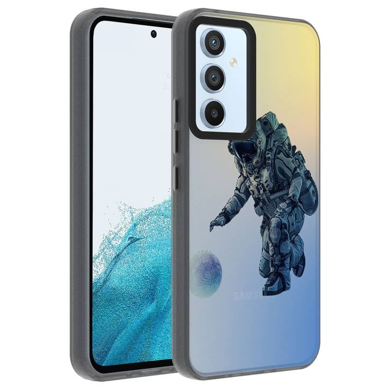 Galaxy A14 Kılıf Desenli Zore Dragon Sert Kapak Astronot