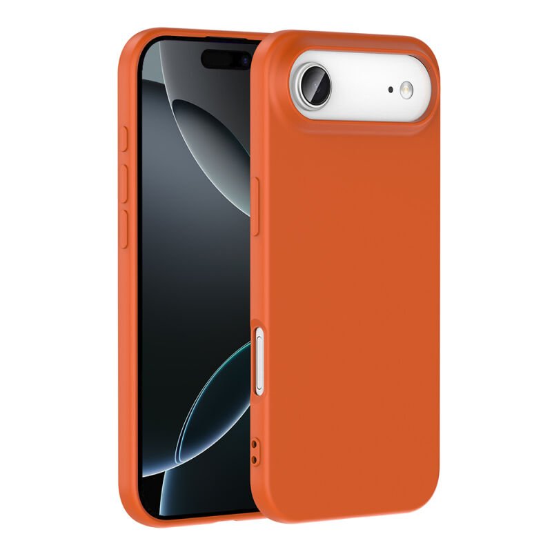 Apple iPhone 17 Air Kılıf Zore Mara Lansman Kapak Turuncu