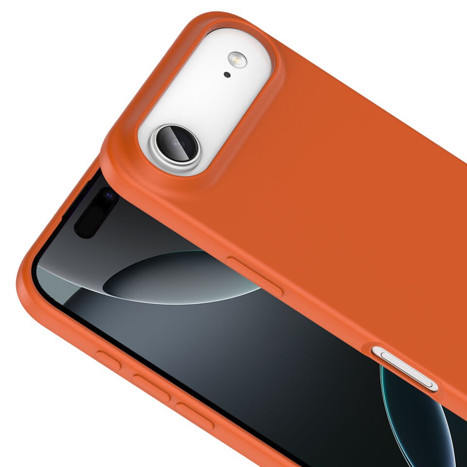 Apple iPhone 17 Air Kılıf Zore Mara Lansman Kapak Turuncu