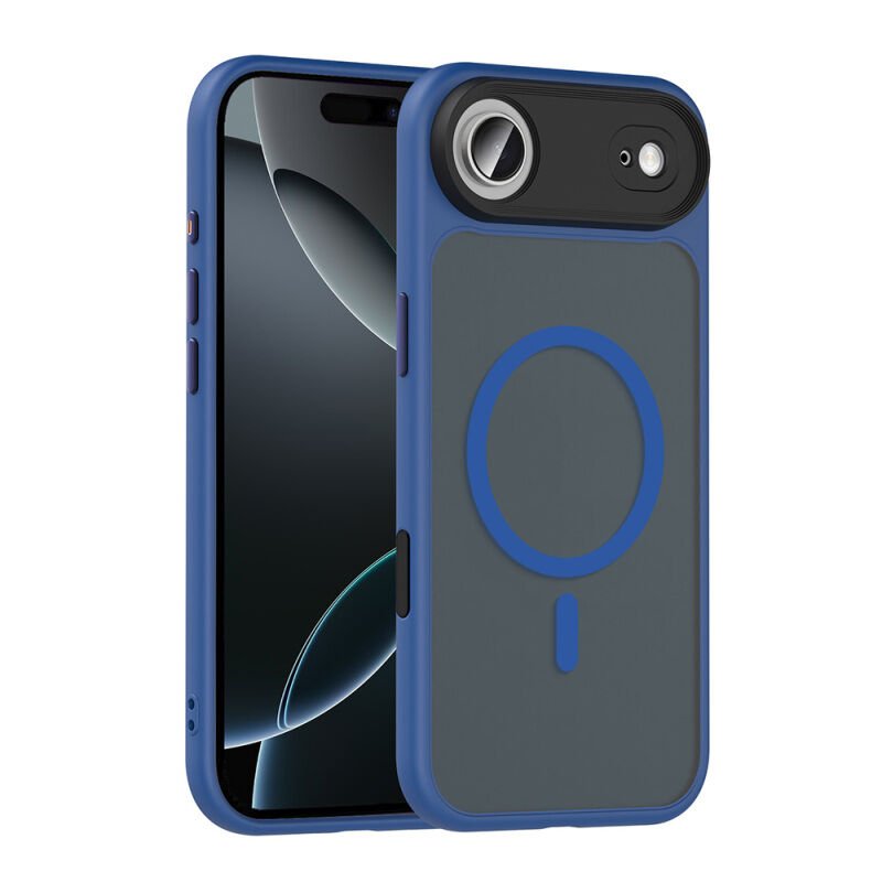 Apple iPhone 17 Air Kılıf Mat Arka Yüzey Wireless Şarj Özellikli Zore Flet M-safe Kapak