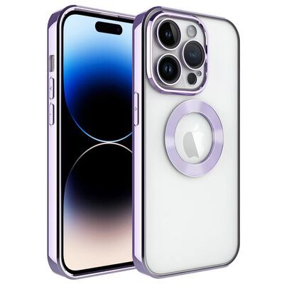 Apple iPhone 14 Pro Kılıf Kamera Korumalı Logo Gösteren Zore Omega Kapak