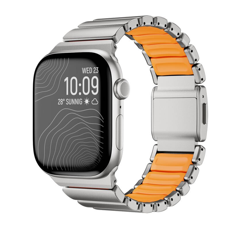 Apple Watch 42mm Zore KRD-149 Metal Silikon Kordon