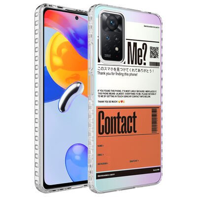 Xiaomi Redmi Note 11 Global Kılıf Airbag Kenarlı Renkli Desenli Silikon Zore Elegans Kapak