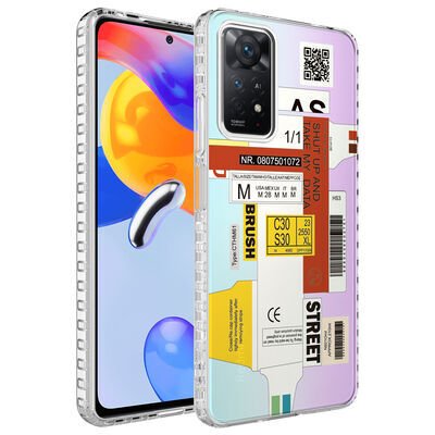 Xiaomi Redmi Note 11 Global Kılıf Airbag Kenarlı Renkli Desenli Silikon Zore Elegans Kapak