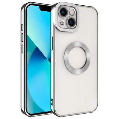 Apple iPhone 14 Kılıf Kamera Korumalı Logo Gösteren Zore Omega Kapak