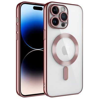 Apple iPhone 14 Pro Max Kılıf Kamera Korumalı Magsafe Wireless Şarj Özellikli Zore Demre Kapak