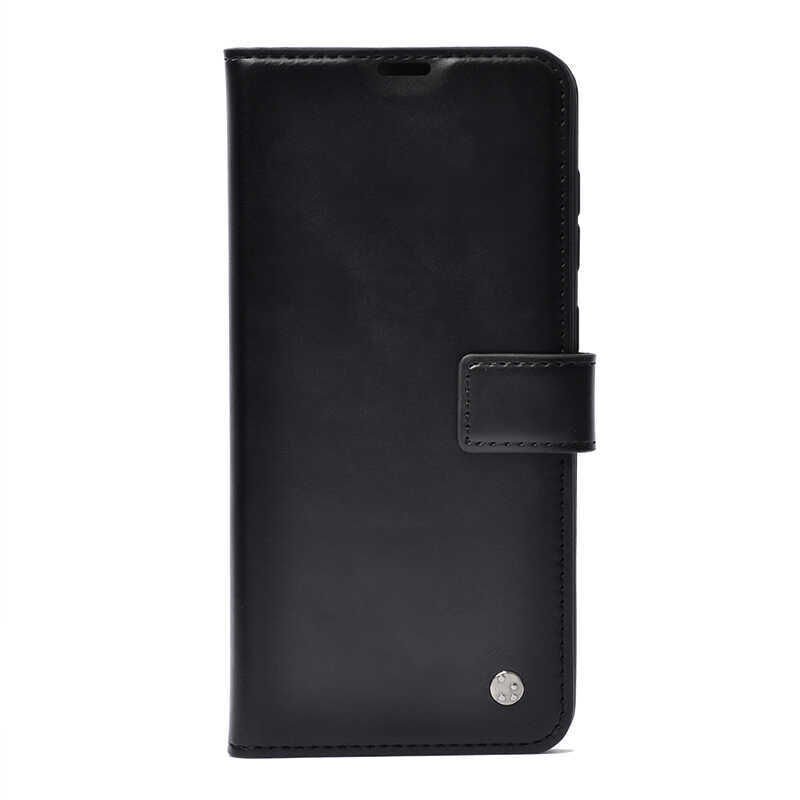 Galaxy S10 Plus Kılıf Zore Kar Deluxe Kapaklı Kılıf Siyah