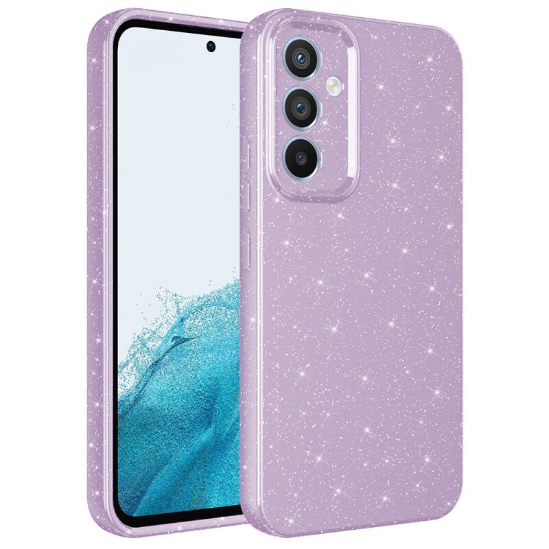 Galaxy S24 FE Kılıf Kamera Korumalı Simli Lüks Zore Koton Kapak