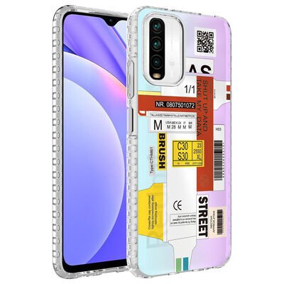 Xiaomi Redmi Note 10 Kılıf Airbag Kenarlı Renkli Desenli Silikon Zore Elegans Kapak