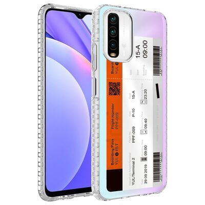 Xiaomi Redmi Note 10 Kılıf Airbag Kenarlı Renkli Desenli Silikon Zore Elegans Kapak