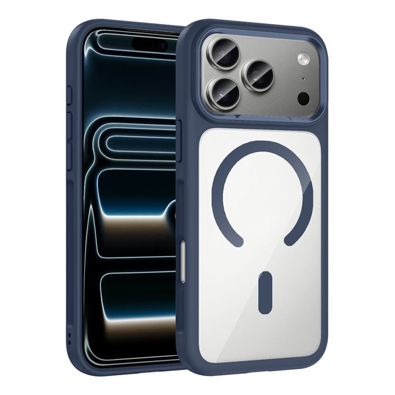 Apple iPhone 17 Pro Max Kılıf M-Safe Şarj Özellikli Metal Kamera Çerçeveli Zore Tiko Kapak