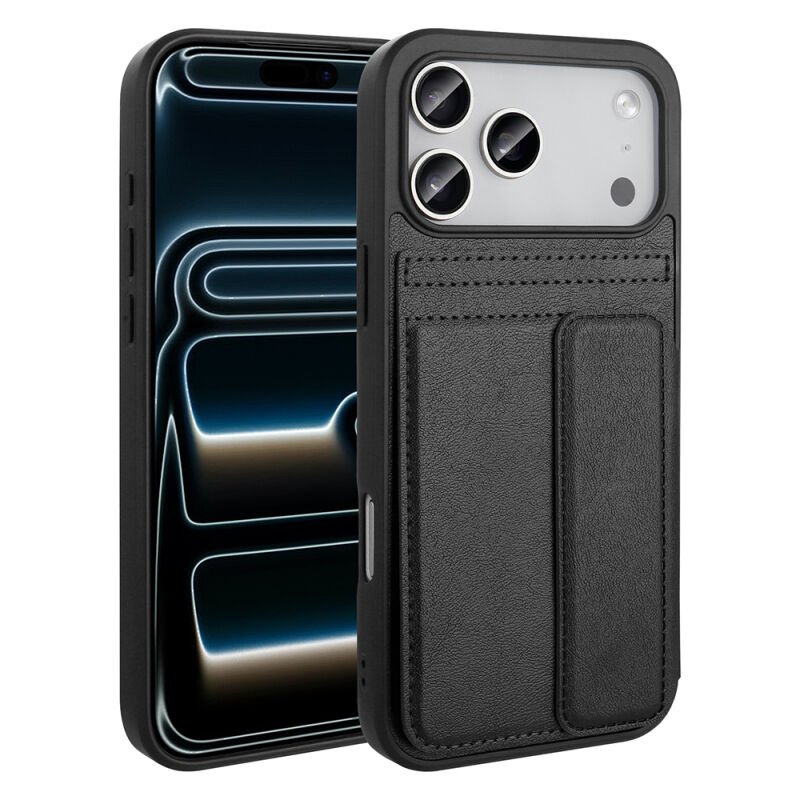 Apple iPhone 17 Pro Max Kılıf PU Deri Kartlıklı Zore Sevilla Kapak