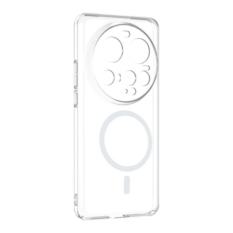 Xiaomi 15 Ultra Kamera Korumalı M-Safe Şarj Özellikli Şeffaf Zore London Sert PC Kapak Şeffaf