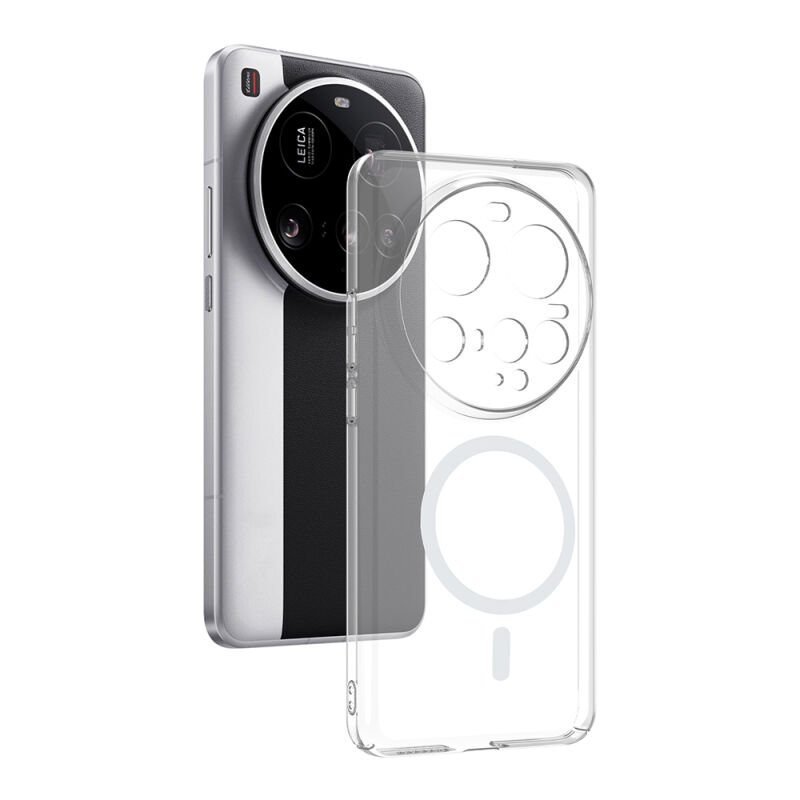 Xiaomi 15 Ultra Kamera Korumalı M-Safe Şarj Özellikli Şeffaf Zore London Sert PC Kapak Şeffaf