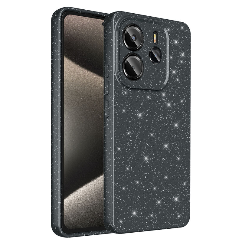 Xiaomi Redmi Note 14 Kılıf Kamera Korumalı Simli Lüks Zore Koton Kapak