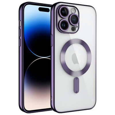Apple iPhone 14 Pro Kılıf Kamera Korumalı M-safe Wireless Şarj Özellikli Zore Demre Kapak