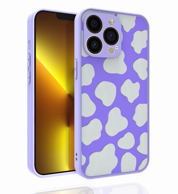 Apple iPhone 13 Pro Max Kılıf Desenli Kamera Korumalı Parlak Zore Nora Kapak