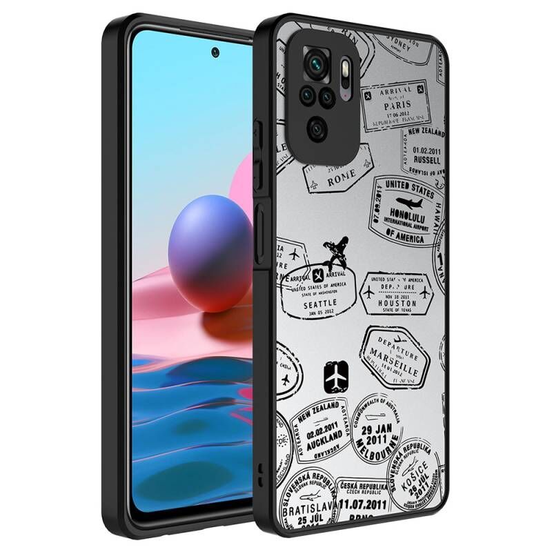 Xiaomi Redmi Note 10 Kılıf Aynalı Desenli Kamera Korumalı Parlak Zore Mirror Kapak Seyahat