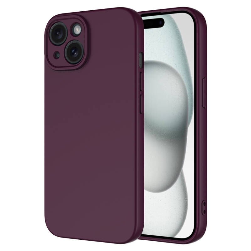 Apple iPhone 15 Plus Kılıf Zore Mara Lansman Kapak Koyu Mor