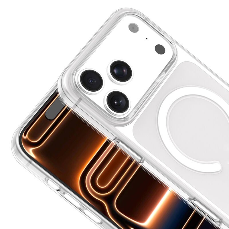 Apple iPhone 17 Pro Kılıf IC Çipli Zore Wireless Şarj Özellikli Şeffaf Orjin Kapak