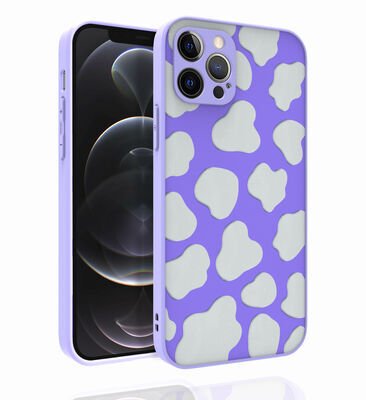 Apple iPhone 12 Pro Kılıf Desenli Kamera Korumalı Parlak Zore Nora Kapak